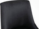 Karina Black Velvet Office Chair