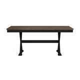 Tulane 6PC Dining Set with Table, 4 Chairs, and Bench in Oak and Black
