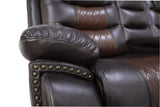 Nikko Console Loveseat W/Pwr Fr-Brown