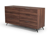 Brooklyn - Italian Modern Walnut 4-Piece Bedroom Set