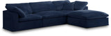 Cozy Navy Velvet Cloud Modular Sectional