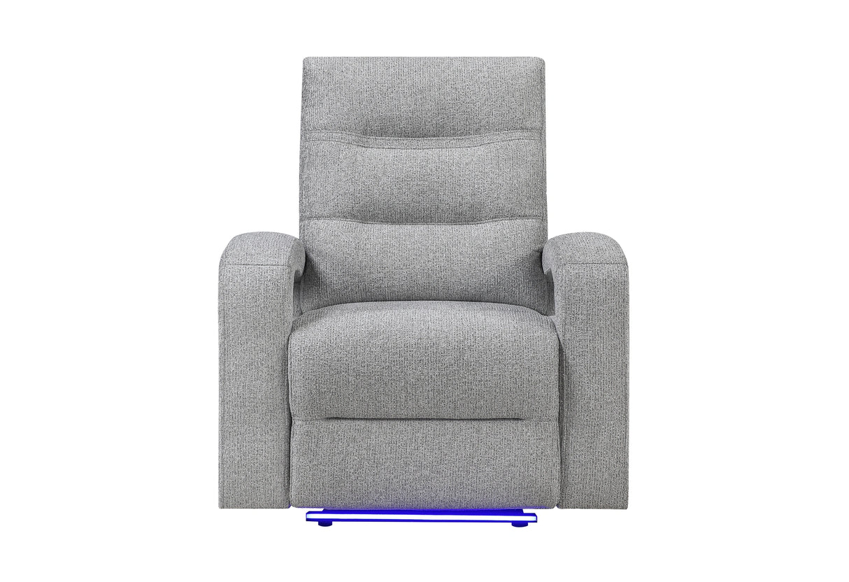 U6611 Grey 15 Power Recliner with LED