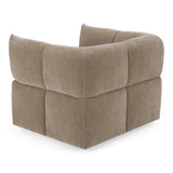 Marisol - Modern Taupe Fabric Swivel Accent Chair