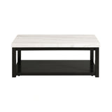 Marcello White Rectangular Coffee Table W/ Casters ISTA3 Packaging
