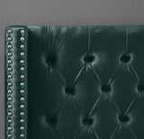 Aiden Green Velvet Twin Bed