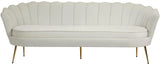 Gardenia Cream Velvet Sofa