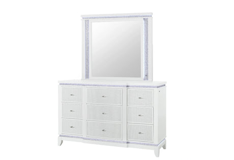 Alina White Mirror with LED