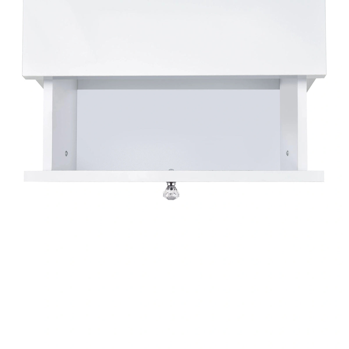 Vancouver Floor Mirror With Storage in White