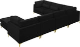 Julia Black Velvet Modular Sectional (7 Boxes)