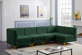 Alina Green Velvet Modular Sectional