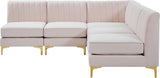 Alina Pink Velvet Modular Sectional