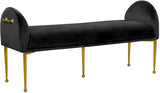 Owen Black Velvet Bench