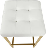 Nicola White Faux Leather Stool