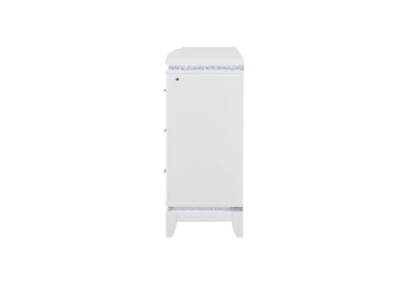 Alina White Dresser with LED