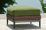 Horizon Hall Outdoor Ottoman with Cushion