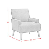 Kiwi Chair in 8077 Boucle Grey & Espresso