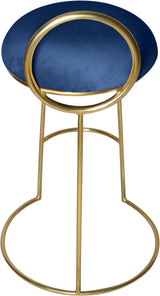 Ring Navy Velvet Counter Stool