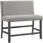 Elements International Seneca Counter Height Dining Bench with Back in Grey image