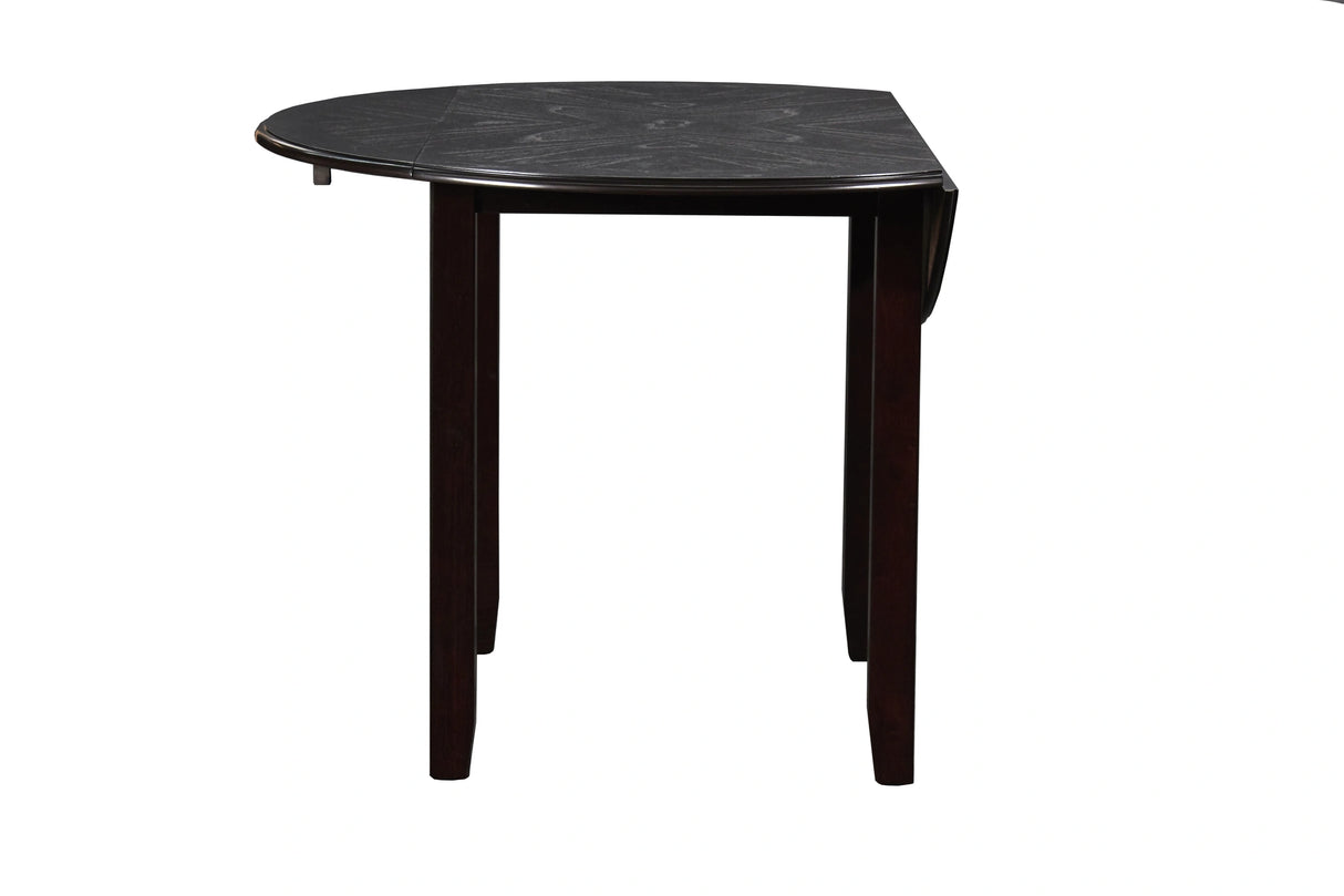 GIA 42" DINING DROP LEAF TABLE W/2 CHAIRS-EBONY
