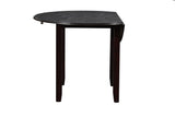 GIA 42" DINING DROP LEAF TABLE W/2 CHAIRS-EBONY