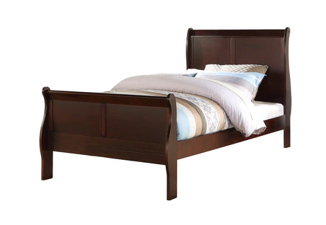 Crown Mark Furniture Louis Philip Twin Bed in Dark Cherry image
