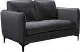 Poppy Grey Velvet Loveseat