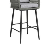 Bayhill Barstool with Grey Fabric in Black (2 Per Carton)