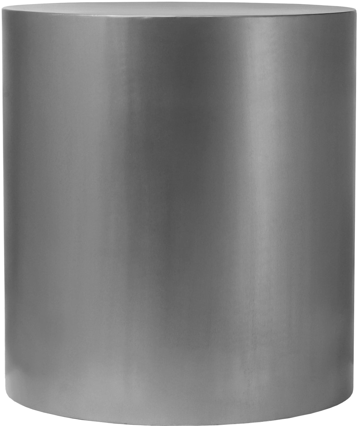 Cylinder Brushed Chrome End Table