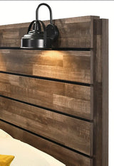 Crown Mark Furniture Carter Full Platform Bed in Brown