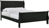 Elements International Louis Philippe Queen Panel Bed in Black image