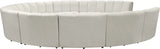 Infinity Cream Velvet 11pc. Modular Sectional