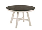 MAISIE ROUND TABLE-WHITE/BROWN