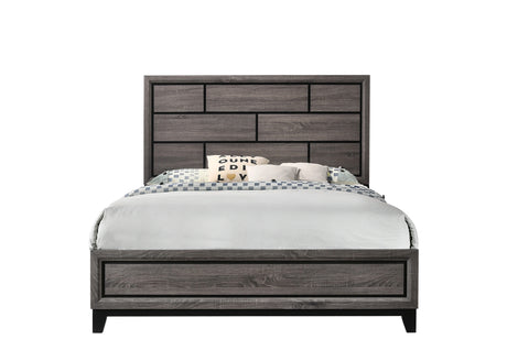 Crown Mark Akerson Queen Panel Bed in Grey image