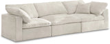 Cozy Cream Velvet Cloud Modular Sofa