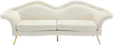 Lips Cream Velvet Sofa