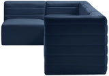 Quincy Navy Velvet Modular Sectional