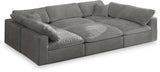Cozy Grey Velvet Cloud Modular Sectional
