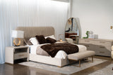 Florence - Modern Beige Velvet + Gold Bed