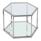 Sei Brushed Chrome Coffee Table