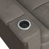 Lantana 3PC Living Room Set in Rocky Grey/Brown-Sofa, Loveseat & Recliner