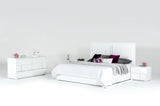 Nicla Italian Modern White Bed