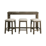 Stone Occasional Bar Table Single Pack (Table + Three Stools)
