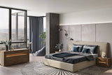 Brittany - Modern Beige Fabric Bed