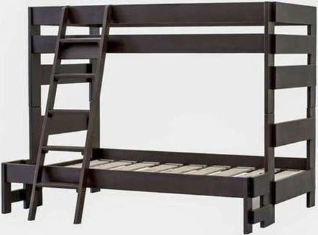 Elements International Cali Kids Twin over Full Bunk Bed with Ladder in Brown image