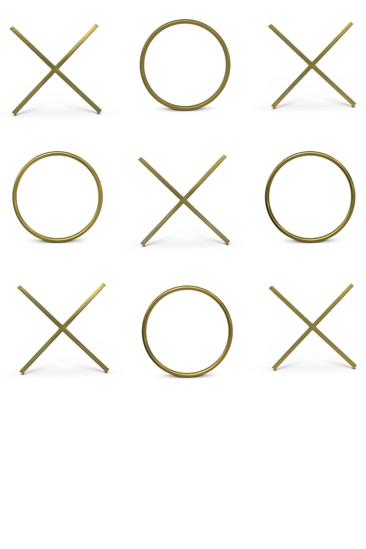 XOXO Gold Stainless Steel Wall Decor