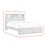 Bailey Bookcase Panel Bedroom Set with Bluetooth