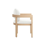Wesley Patio Side Chair, White Cushion (1 Per Carton)