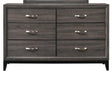 Crown Mark Akerson 6 Drawer Dresser in Grey image