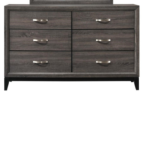 Crown Mark Akerson 6 Drawer Dresser in Grey image