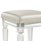 Elements International Twenty Nine Vanity Stool in White